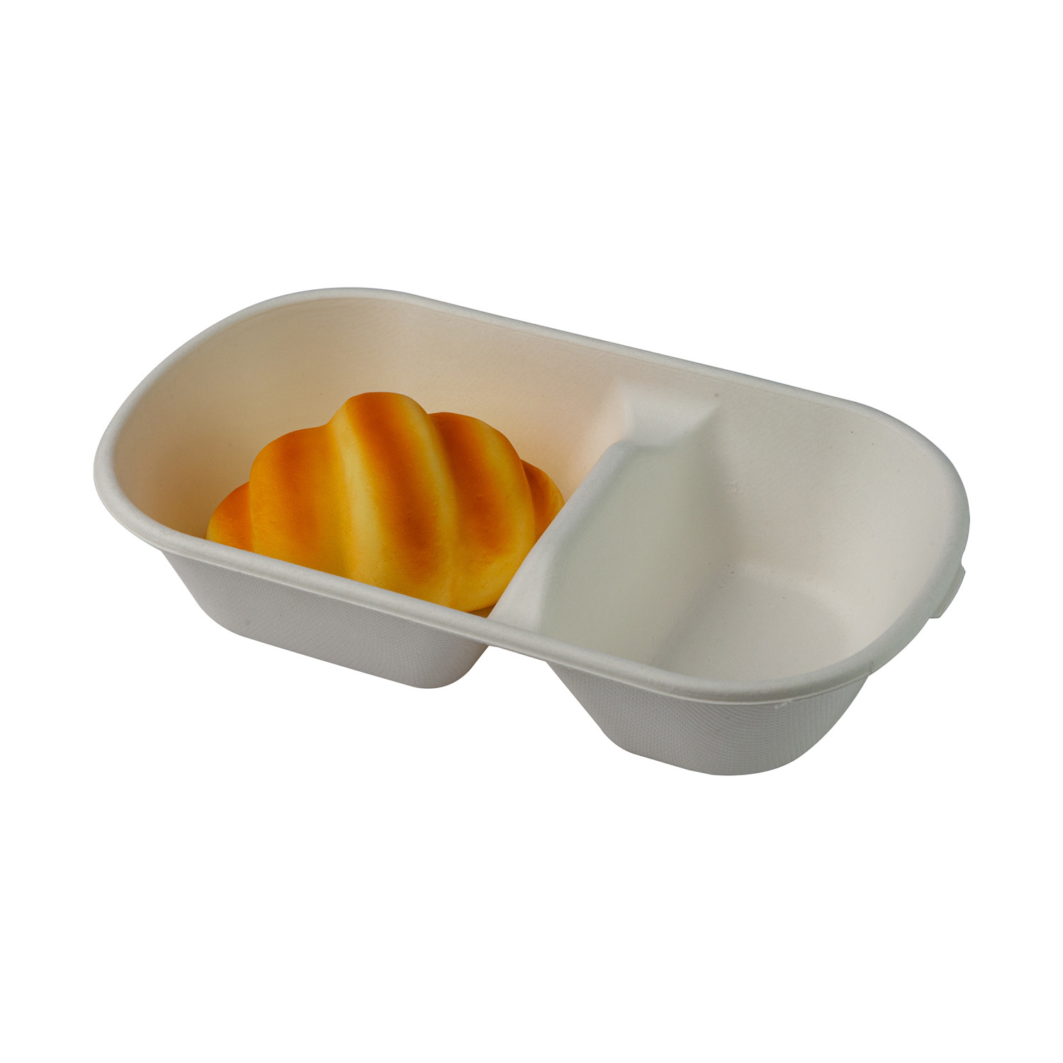 9inch Sugarcane Fibre Disposable Microwave Containers 2 Compartment