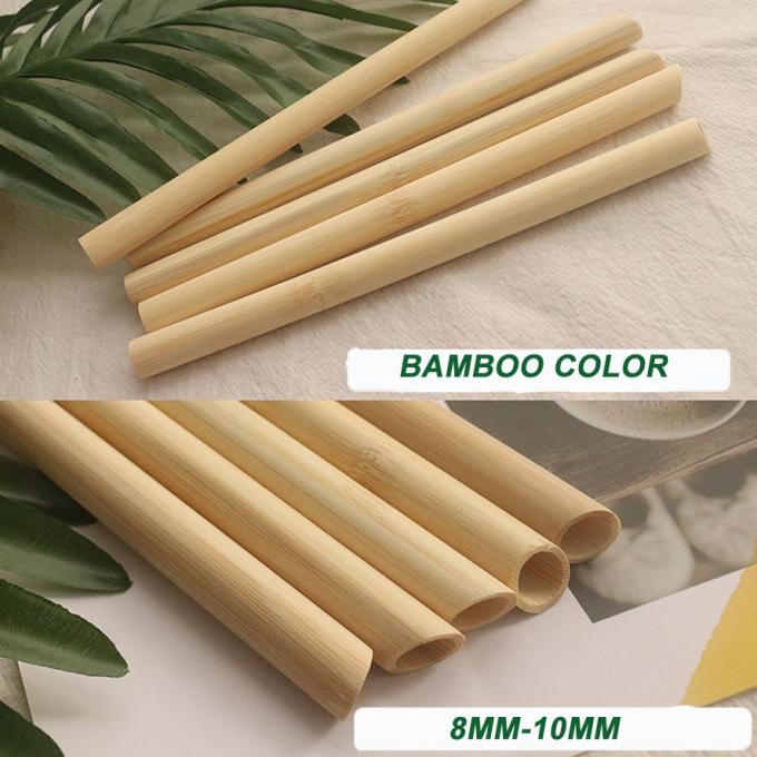 Custom Bamboo Drinking Straw 100% Natural Biodegradable Minor Caliber 20cm Reusable Straws 2