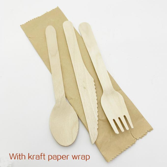 Disposable Wooden Cutlery Set - Alternative to Plastic, Eco Friendly, Biodegradable, Compostable Cutlery Set - 50 Wood Spoons, 50 Wooden Knives & 50 Wooden Forks Disposable Utensils Set 1