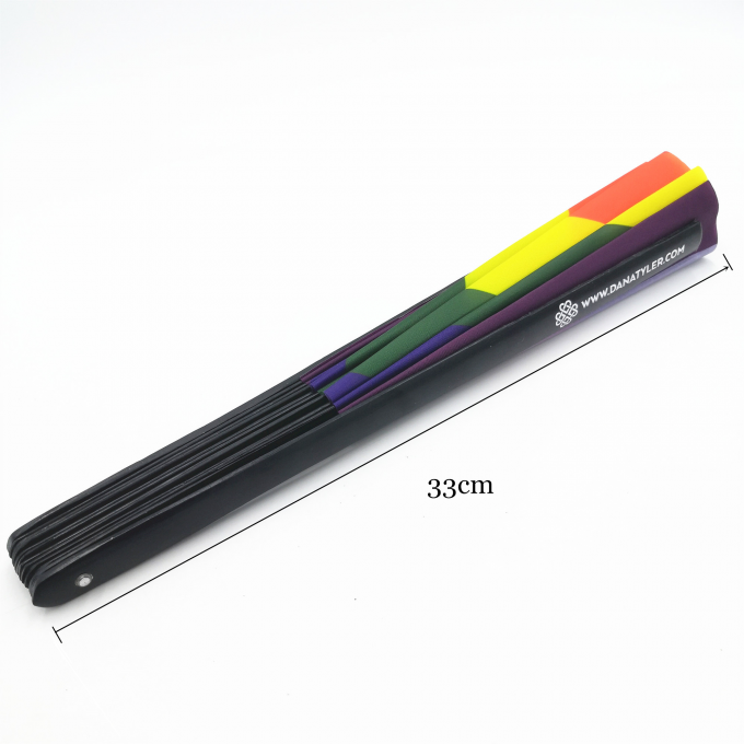 13 Inch Custom logo Clack Folding Hand Fan Large Folding Bamboo Hand Fan Blank Clacking Sublimation Fan for Wedding and Dancing 2