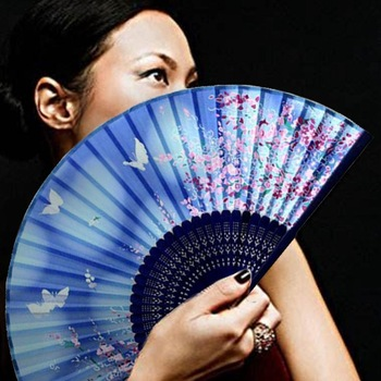 13 Inch Custom logo Clack Folding Hand Fan Large Folding Bamboo Hand Fan Blank Clacking Sublimation Fan for Wedding and Dancing 10