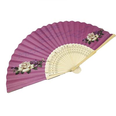 21*38cm Eco-Friendly Bamboo Hand Fan with Custom Logo for Wedding Favors and Souvenirs