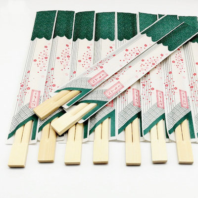 2024 Natural Color Long Bamboo Round Chopsticks for Restaurant Fast Food Paper Wrapped