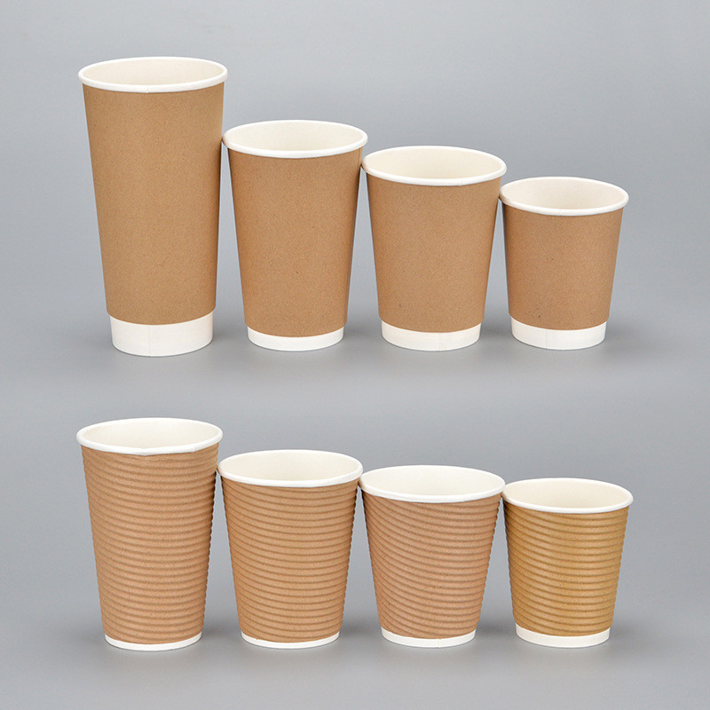 Custom Logo Eco Friendly Paper Cup 10 Oz Capacity 100% Recyclable Materials Single Wall