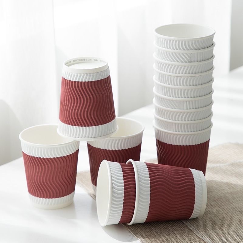 Custom Logo Eco Friendly Paper Cup 10 Oz Capacity 100% Recyclable Materials Single Wall