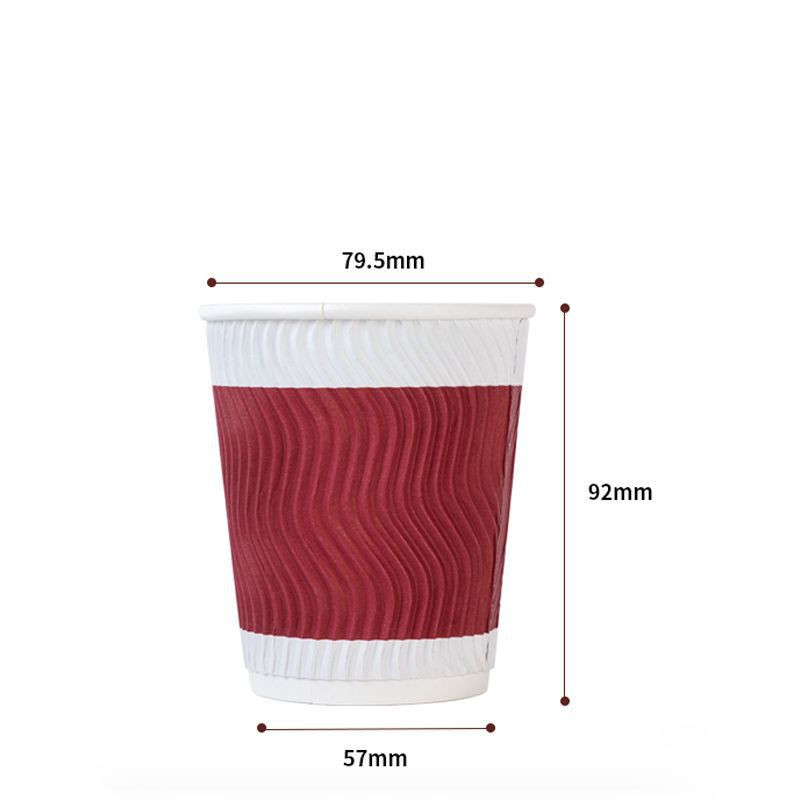Custom Logo Eco Friendly Paper Cup 10 Oz Capacity 100% Recyclable Materials Single Wall
