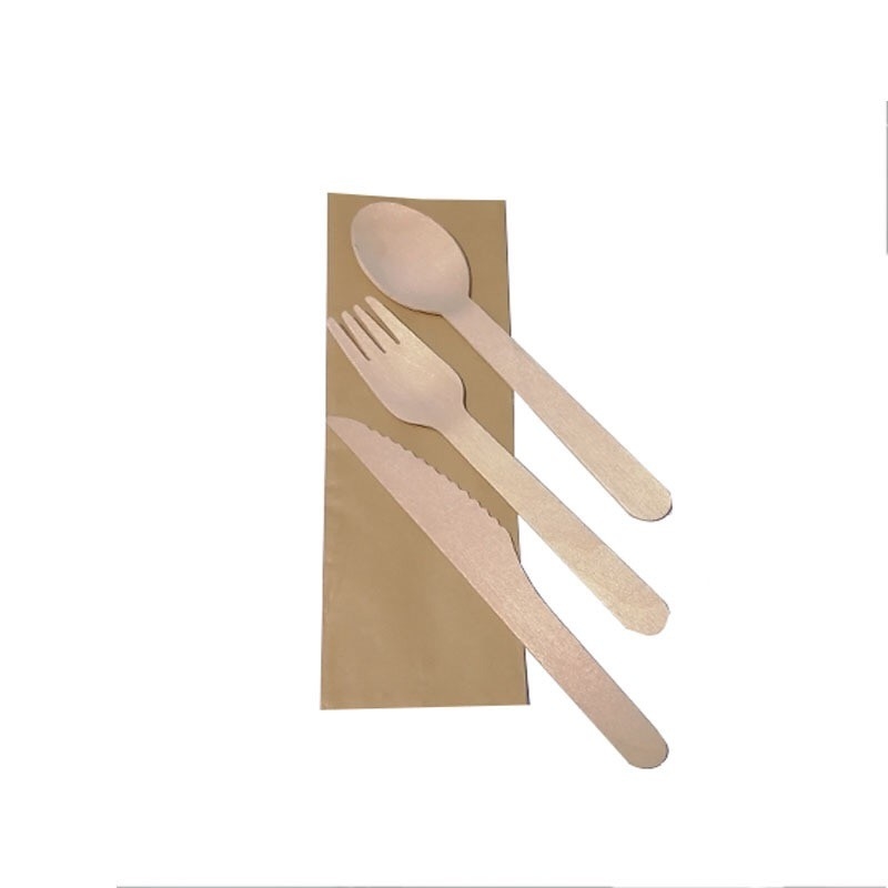Disposable Bulk Wooden Cutlery Wood Spoon Knife Fork For Home Restaurants