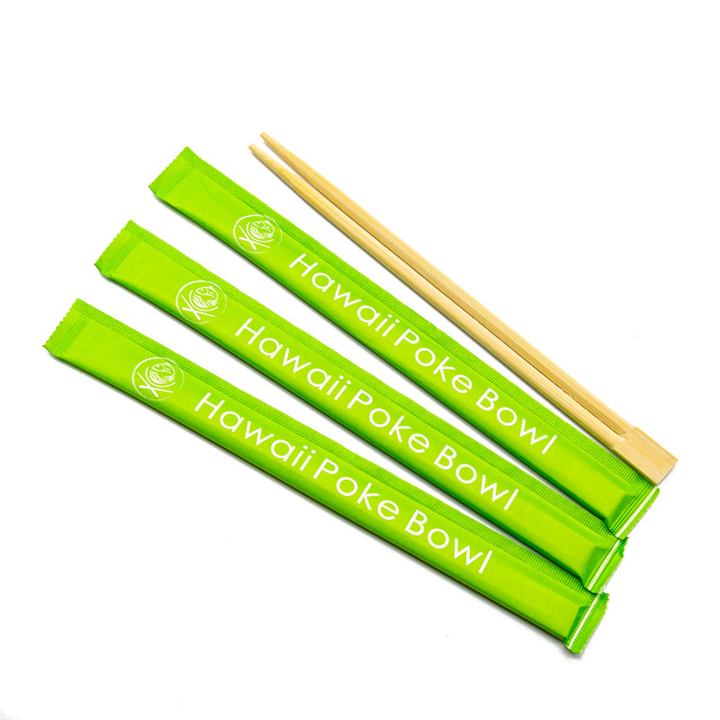 Customized Disposable Paper Bags for Japanese Bamboo Chopsticks Set OEM Accepted