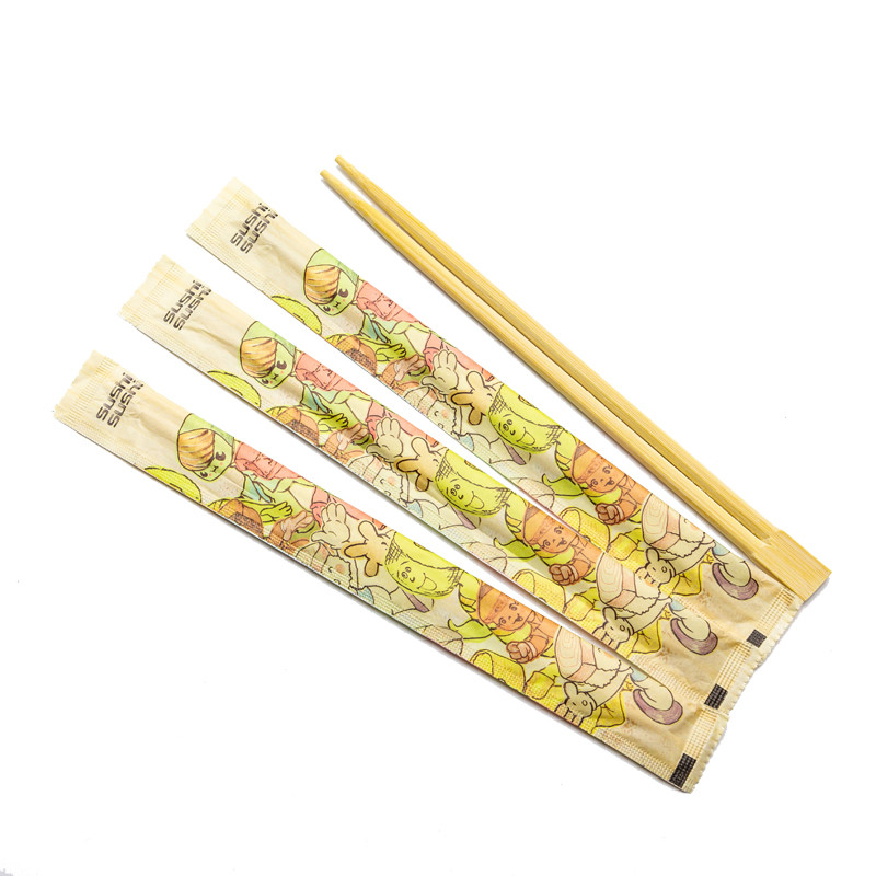 Customized Disposable Paper Bags for Japanese Bamboo Chopsticks Set OEM Accepted