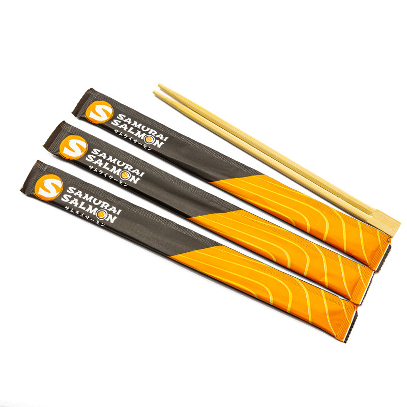 Wholesale custom bamboo chopsticks individual package restaurant takeout disposable chopsticks tableware bag