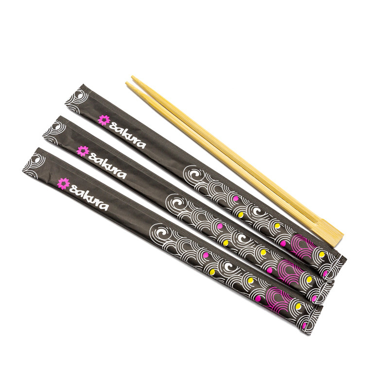 Customized Disposable Paper Bags for Japanese Bamboo Chopsticks Set OEM Accepted