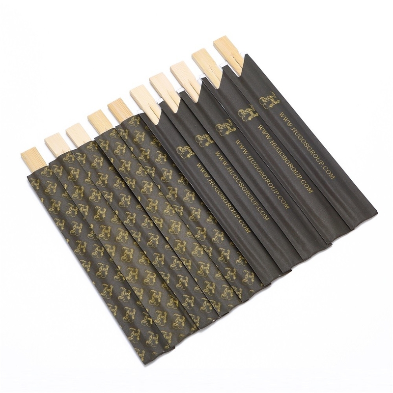 Natural Bamboo Disposable Chopsticks with Printing Logo on Sleeve Length 18cm/21cm/24cm