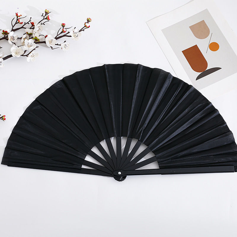 Factory Price 13-Inch Carved Jamaica Flag Folding Bamboo Fan for Carnival