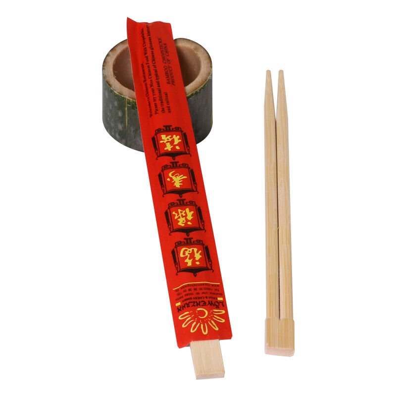 Customizable Paper Wrap Bamboo Chopsticks in 210/230/240mm Sizes Made from 100% Natural Moso Bamboo