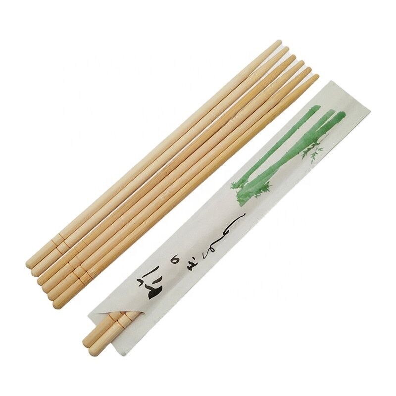 Round Natural Bamboo Disposable Chopsticks with Customized Printing Eco-Friendly for Chinese Food