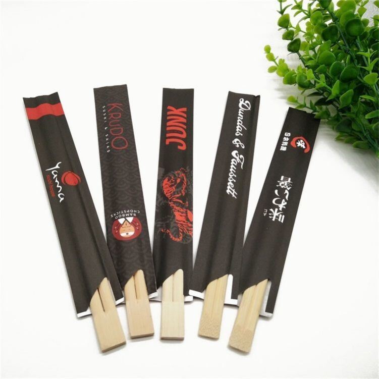 Eco-Friendly Disposable Bamboo Chopsticks 100prs/bag with 4.0-5.0mm Thickness for Sushi and Restaurants