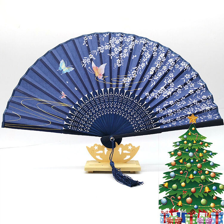 21cm Foldable Bamboo Hand Held Fan with OEM Logo Customization for Gifts and Events