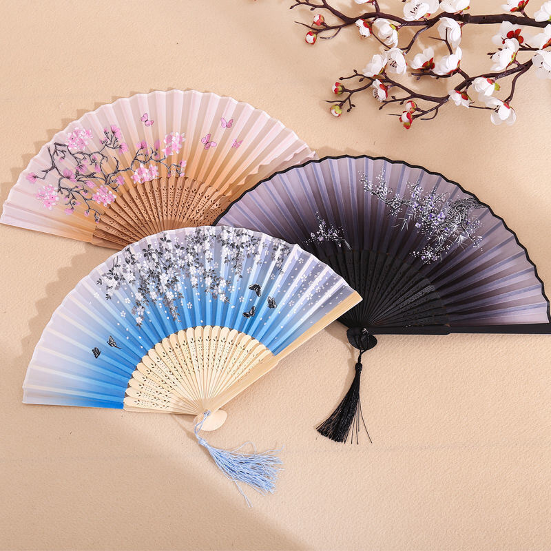 21*38cm Eco-Friendly Bamboo Hand Fan with Custom Logo for Wedding Favors and Souvenirs