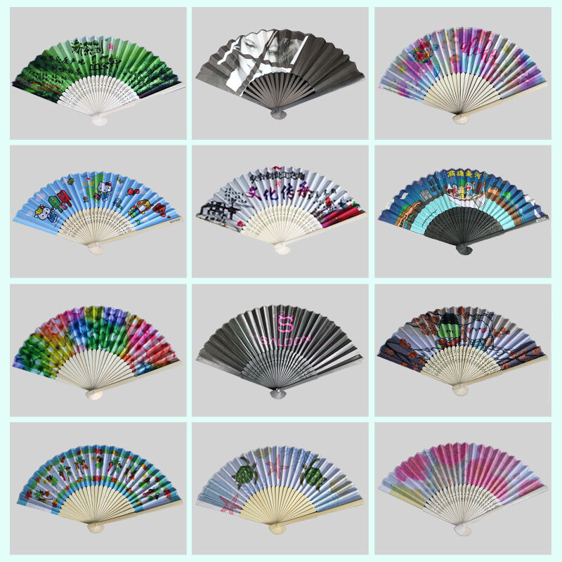21*38cm Eco-Friendly Bamboo Hand Fan with Custom Logo for Wedding Favors and Souvenirs