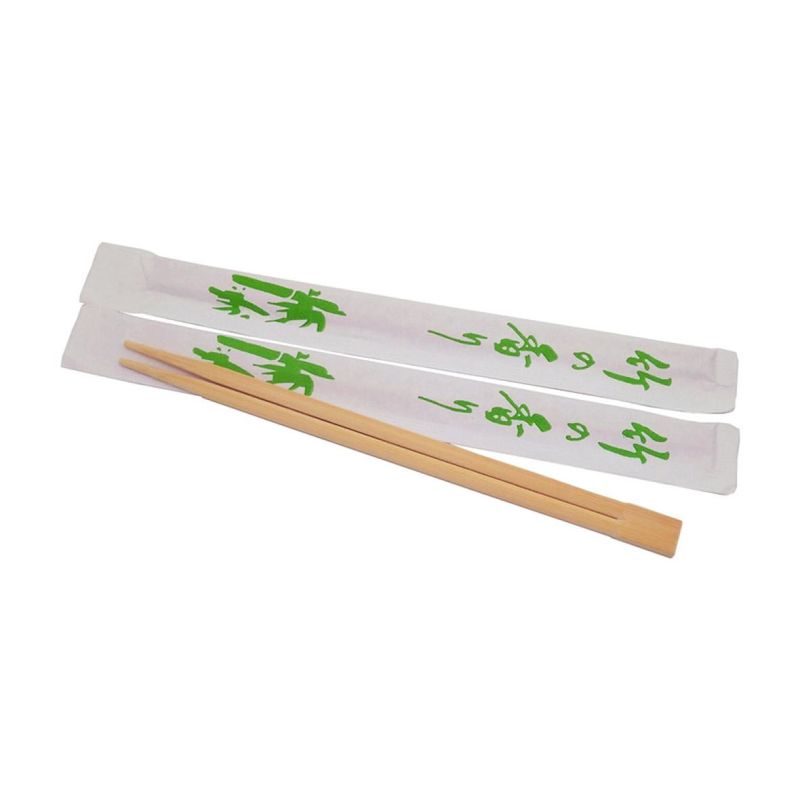Custom paper sleeve wrapped chopsticks china wholesale chopsticks with logo
