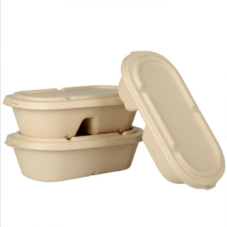 100% Biodegradable Disposable Wheat Straw Lunch Box Compostable