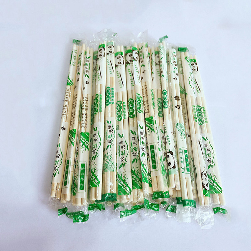 Customized Logo Disposable Bamboo Chopsticks Biodegradable Chopstick Carbonized Bamboo Chopsticks