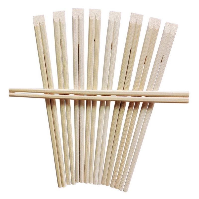 Latest Bamboo Chopsticks Natural Biodegradable Carbonized Cutlery Disposable Bamboo Twin Chopsticks Customized Logo