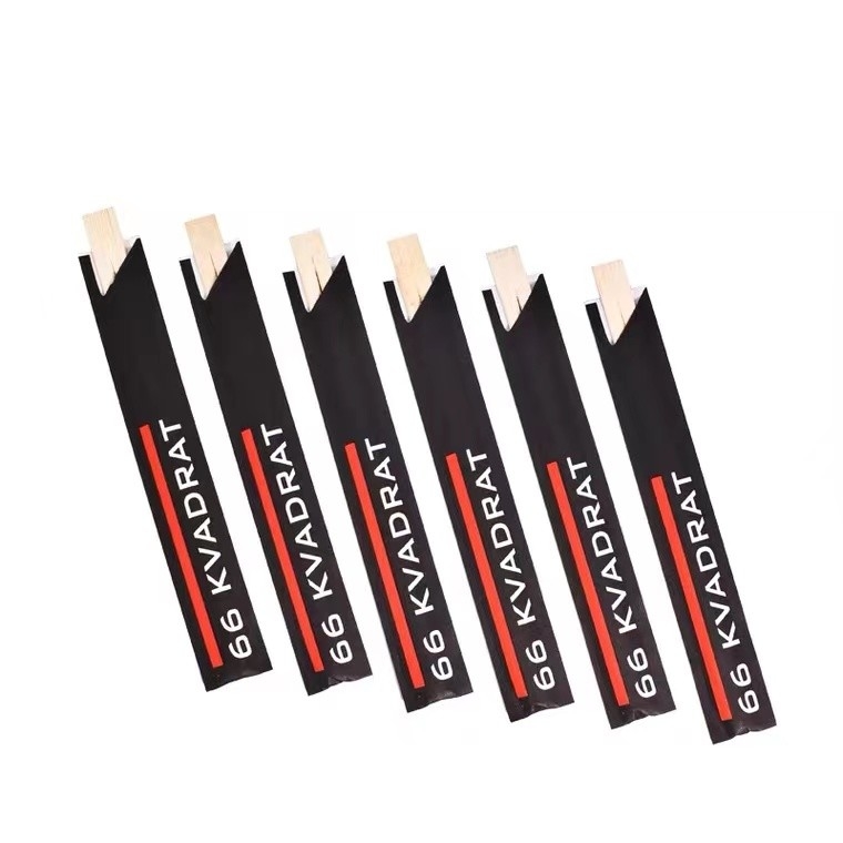 Eco Friendly Disposable Bamboo Chopsticks with Custom Logo Printing in OPP Package