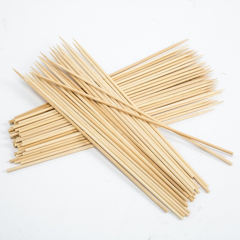 15-50cm Disposable BBQ Skewers A AB Grade Round Bamboo Sticks