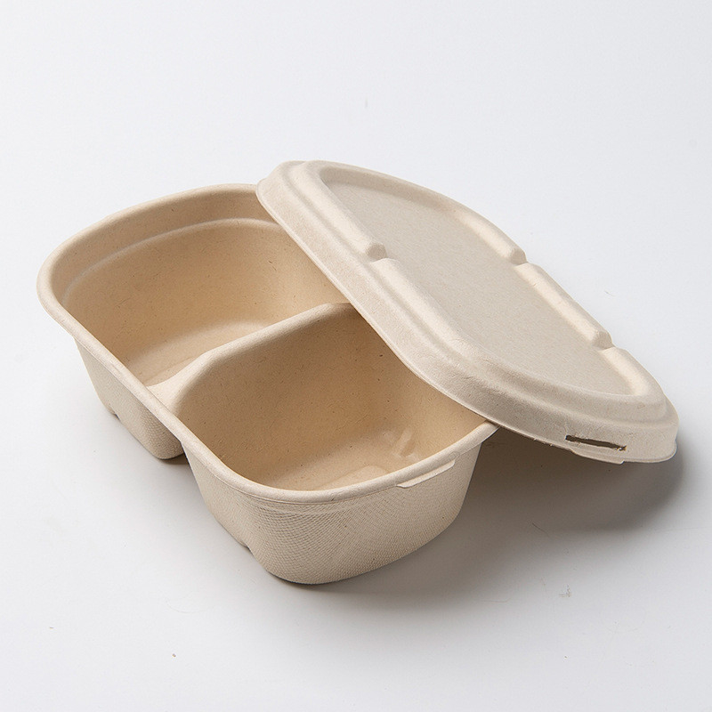 100% Compostable Food Container Sugarcane Lunch Box Bamboo Storage Boxes & Bins Eco-Friendly Multifunction
