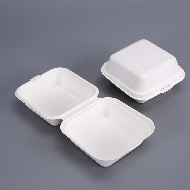 Biodegradable Burger Fast Food Packaging Box Eco Friendly