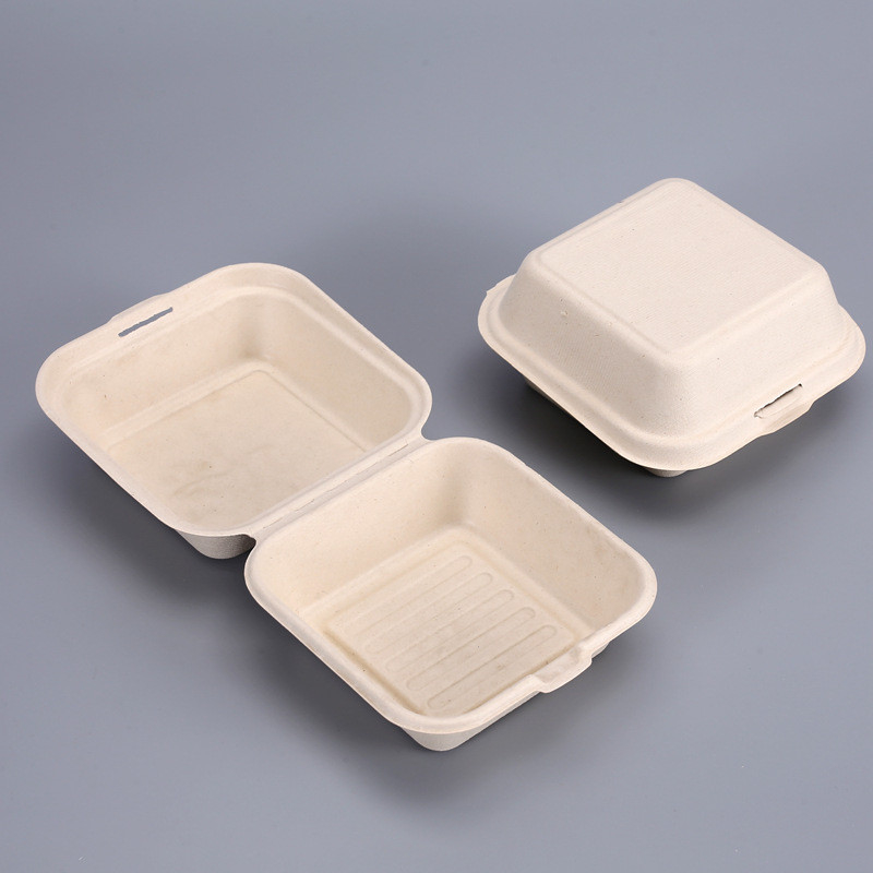 Biodegradable Burger Fast Food Packaging Box Eco Friendly