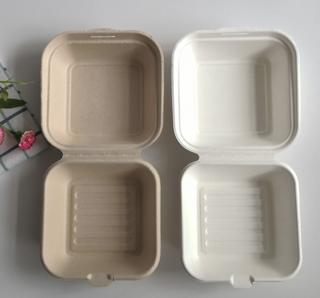 Biodegradable Burger Fast Food Packaging Box Eco Friendly