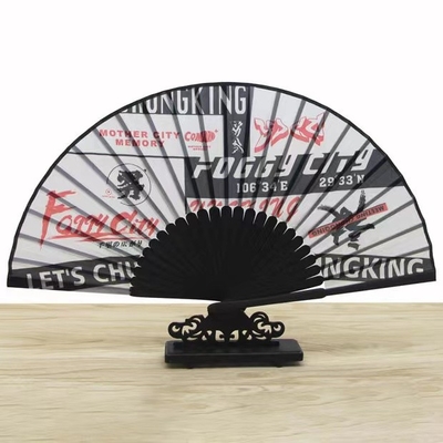 Gift Portable Plastic Custom Hand Fan Printed Folding Bamboo Paper Hand Fan