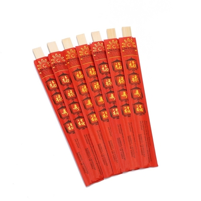 Custom disposable chopsticks round bamboo chop sticks with paper bag or plastic package tableware bag
