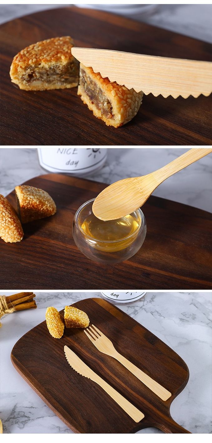 100 Bamboo Utensils Disposable Cutlery Sets Biodegradable Heavy Duty